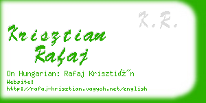 krisztian rafaj business card